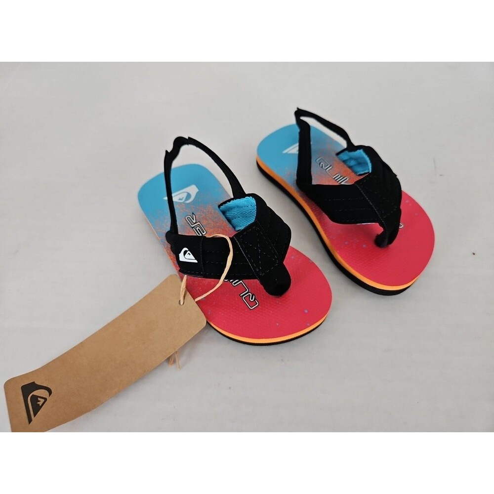 Quicksilver Kids Molokai Layback Flip Flops w/ Backstrap  (Toddler) Size 6 baby